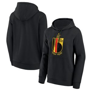 Belgium FA Primary Logo Graphic Hoodie – Black – Womens Belgium FA Primary Logo Graphic Hoodie - Black - Womens
