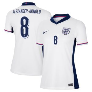 England Nike Home Stadium Shirt 2024 – Womens with Alexander-Arnold 8 printing England Nike Home Stadium Shirt 2024 - Womens with Alexander-Arnold 8 printing